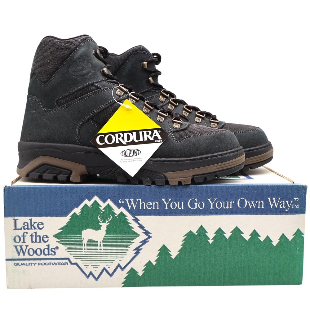Lake of the Woods Hiking Boots Mens 10 M Vintage Cordura Nylon 7307 Deadstock